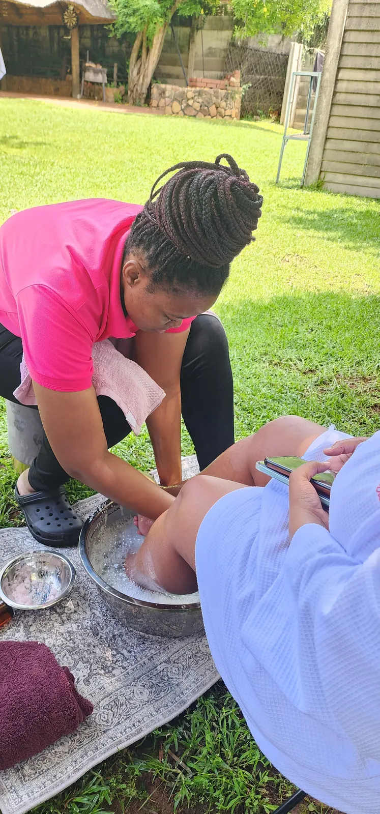 Outdoor Spa at Bel Amour Spa in Meyerspark, Pretoria